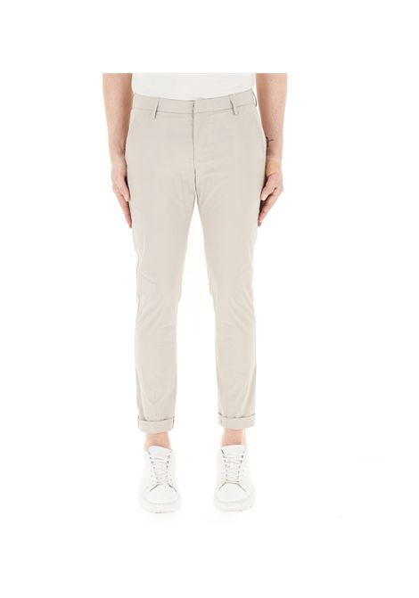 Pantalone Dondup Gaubert uomo UP235PS0020 002 Beige slim chino gabardina logo DONDUP | Pantaloni | UP235PS0020 002010